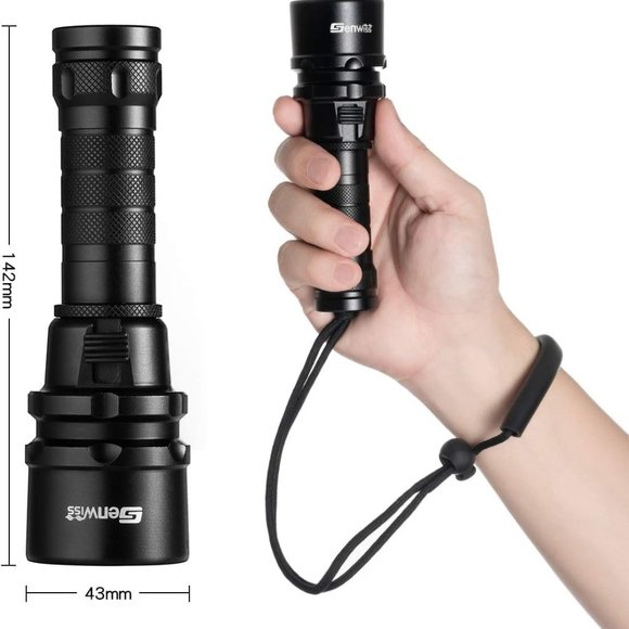 Scuba Diving Flashlight Dive Torch 2000 Lumen Waterproof Dive Light - Picture 2 of 4